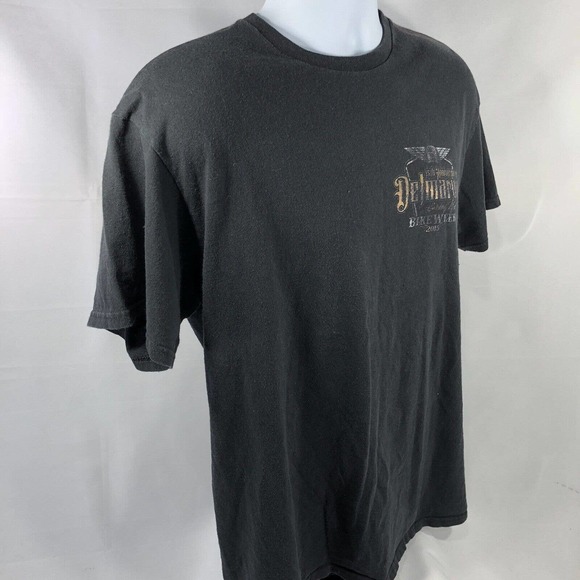 Delmarva Salisbury, MD 2015 Bike Week T-Shirt Men's Large To Medium Double Sided - Picture 7 of 12